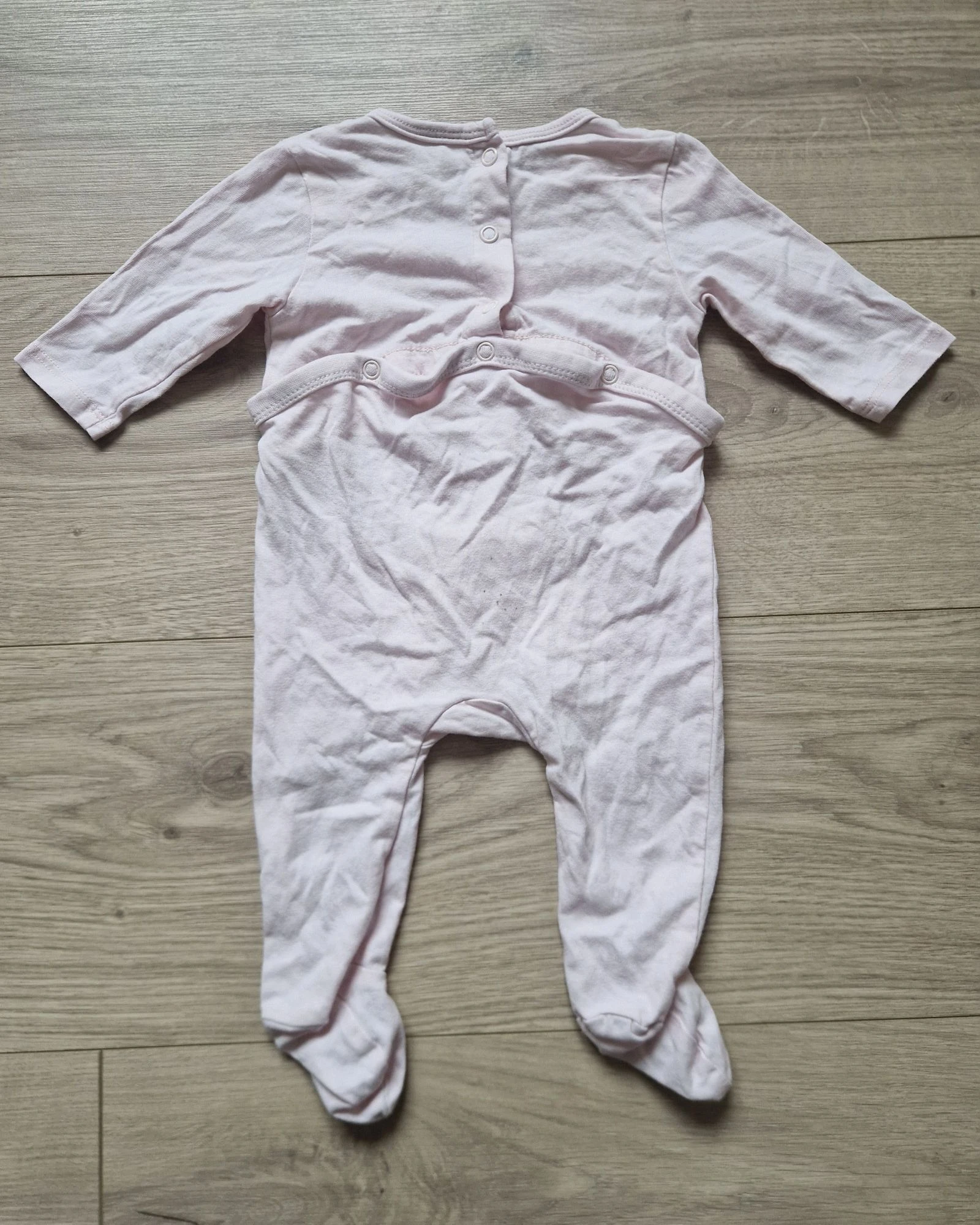 🦊 Pijama de verano para bebé niña TEX – motivo zorro – rosa – talla 3 meses – estado correcto (manchado) – photo 6